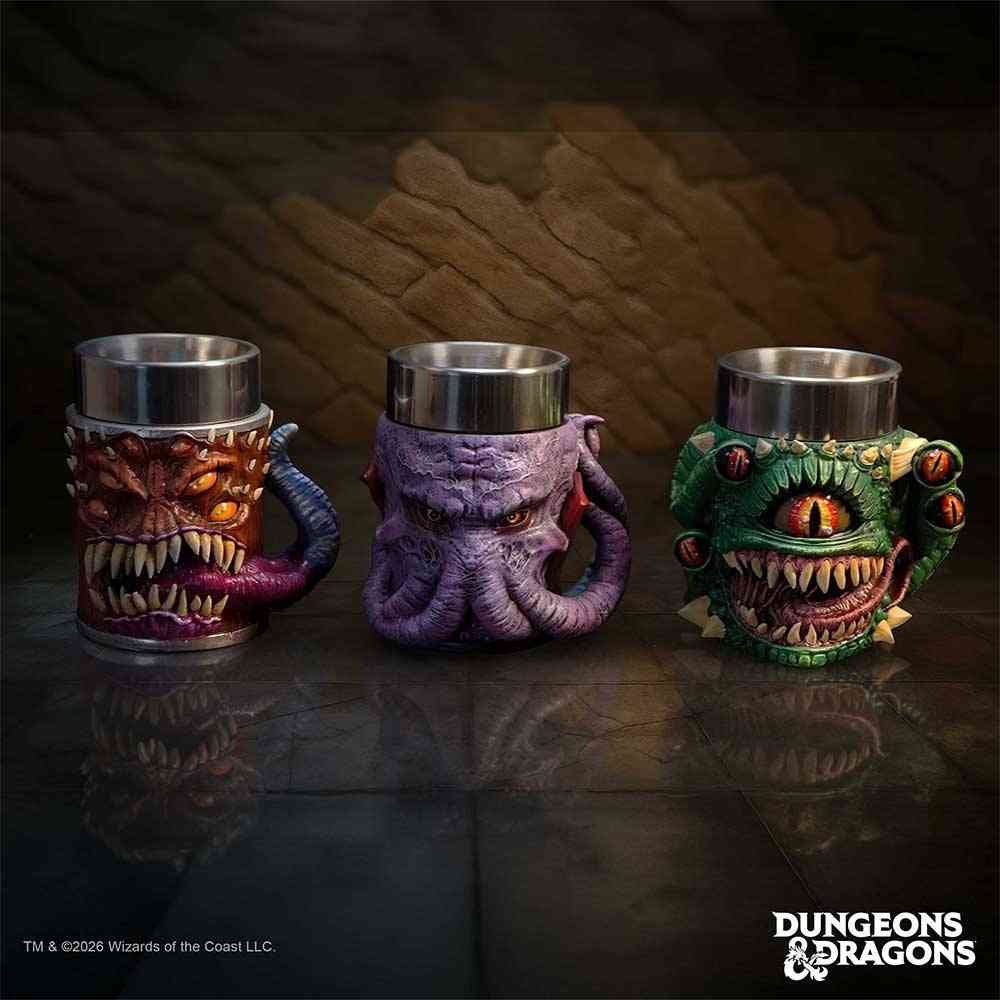 Nemesis Now Dungeons & Dragons - Mini Monster Tiny Tankards (Set of 3) Krug - Mehrfarben